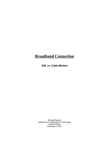 Broadband Connection