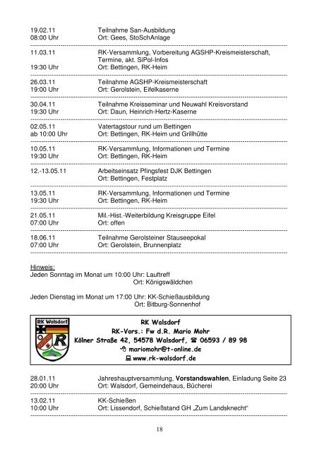 2011-01 - ResInfo - Vorankündigung wichtger Termine