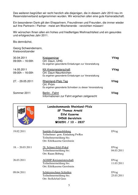 2011-01 - ResInfo - Vorankündigung wichtger Termine