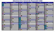 Abfuhrkalender 2008 - in der Gemeinde Rosendahl