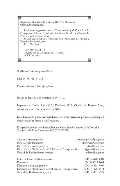 chubut ? mendoza - Oficina AnticorrupciÃ³n