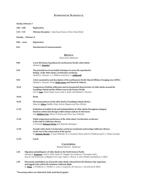 Symposium program - Gulf of the Farallones National Marine ...