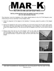 Tailgate Hidden Latch Instructions - Mar-K