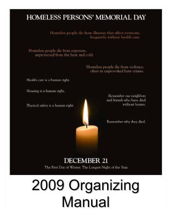 2009 Organizing Manual - National Coalition for the Homeless