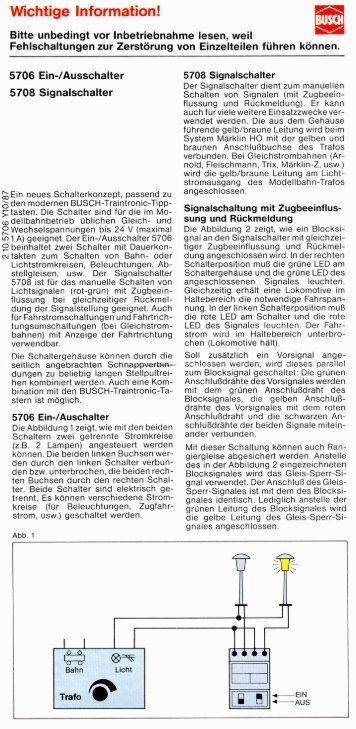 z. B. Busch Schalter 5706 - NSE Software