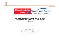 Instandhaltung mit SAP - Karl LiebstÃ¼ckel
