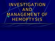 investigation and management of hemoptysis - The Lung Center