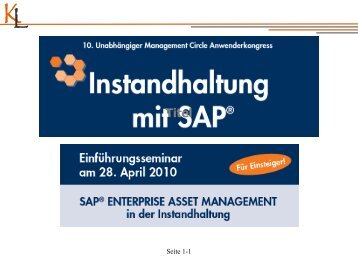 SAP Enterprise Asset Management - Karl LiebstÃ¼ckel