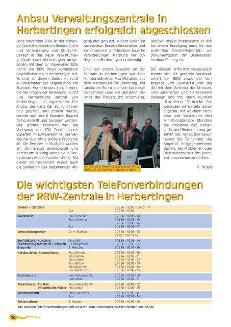 Ausgabe März 2007 aktuell - Rinderunion Baden-Württemberg e.V.