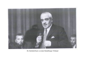 Dr. Berthold Kern vor dem Heidelberger Tribunal