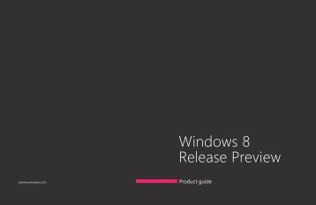 Windows 8 Release Preview Product Guide - Microsoft