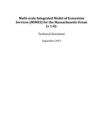 Multi-scale Integrated Model of Ecosystem Services ... - SeaPlan