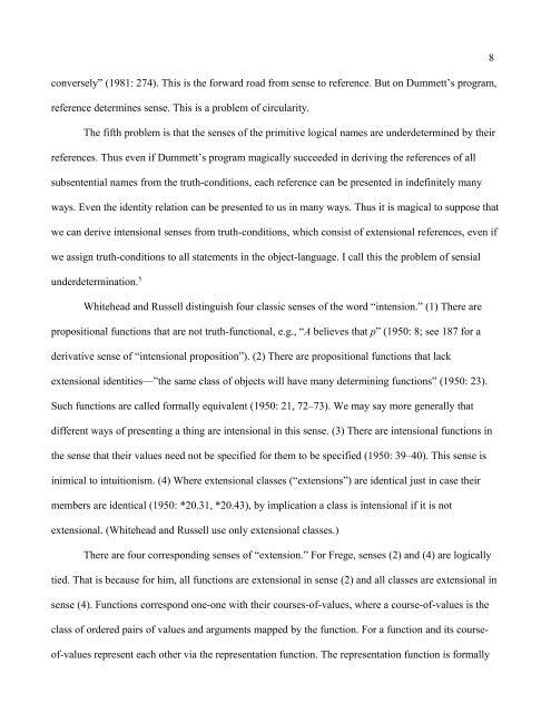 Dummett's Backward Road to Frege and to Intuitionism - Tripod