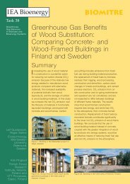 Greenhouse Gas Benefits of Wood Substitution - the IEA Bioenergy ...