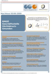 RMOÖ Newsletter VG - Regionalmanagement Österreich