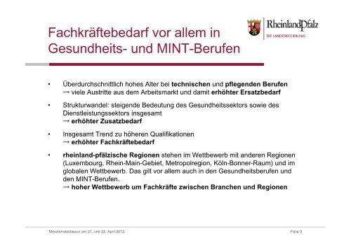 Präsentation PK Klausurtagung - Rheinland-Pfalz