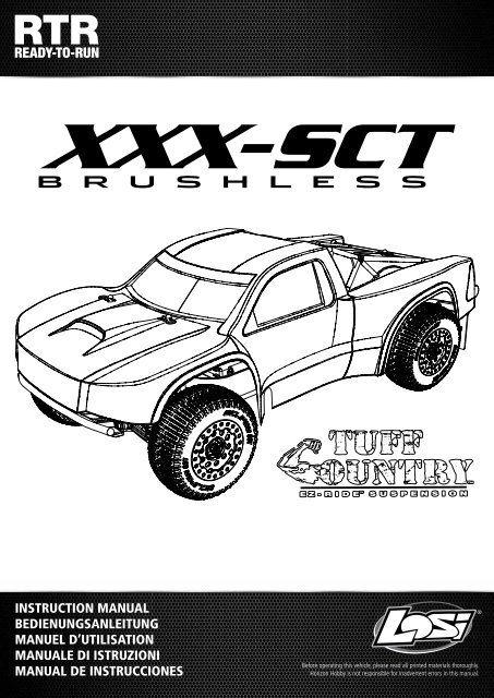 1/10 XXX-SCT Brushless - English - Horizon Hobby