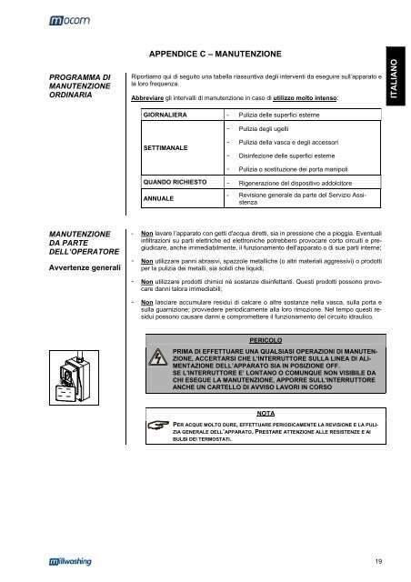 Manuale Operatore Operator's Manual Manuel d'utilisation ...