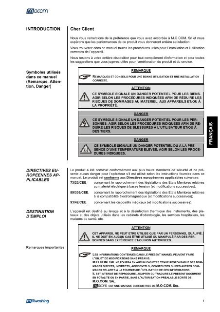 Manuale Operatore Operator's Manual Manuel d'utilisation ...