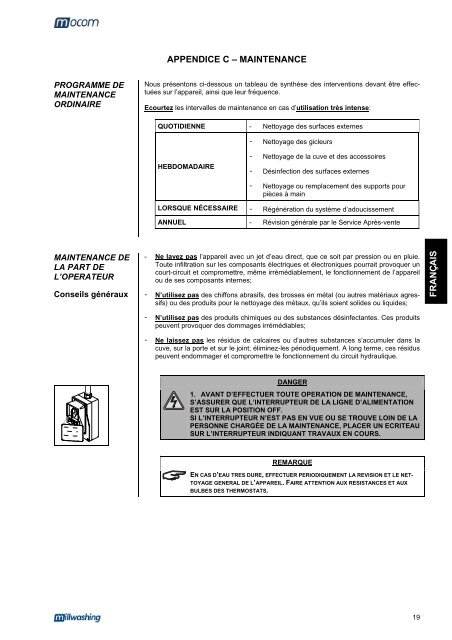 Manuale Operatore Operator's Manual Manuel d'utilisation ...