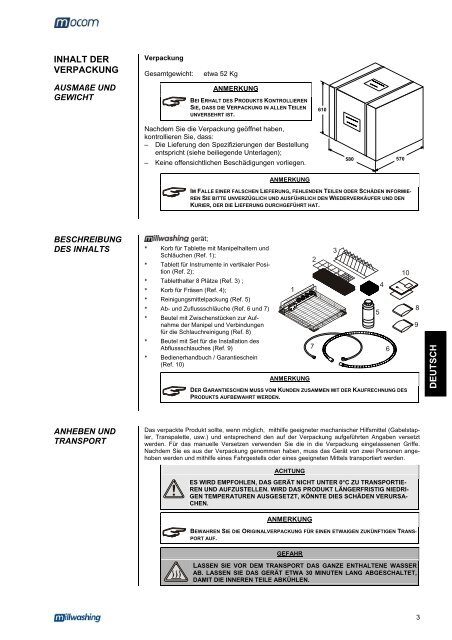 Manuale Operatore Operator's Manual Manuel d'utilisation ...