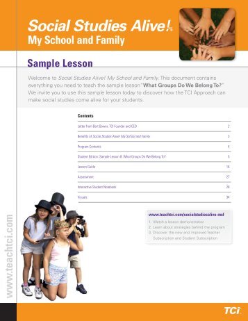 Social Studies Alive! My School and Family | Sample Chapter ... - TCI