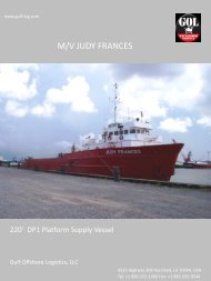 Specification - Gulf Offshore Logistics