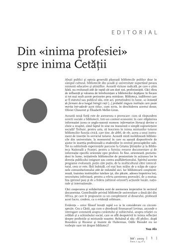 Din Â«inima profesieiÂ» spre inima CetÃ£Ã¿ii