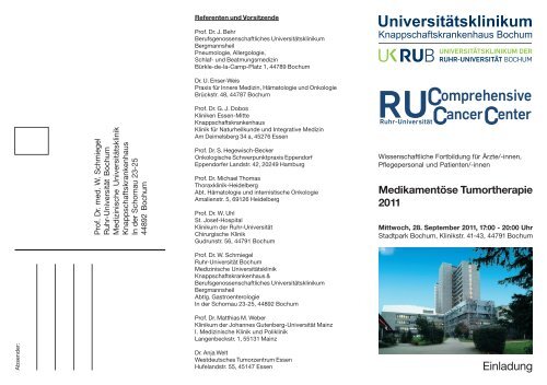 Flyer. - Chirurgische Klinik St. Josef-Hospital Bochum