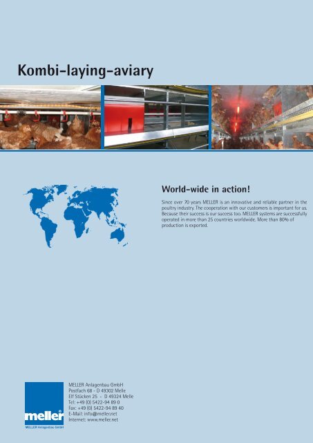 Kombi-laying-aviary World-wide in action! - MELLER Anlagenbau