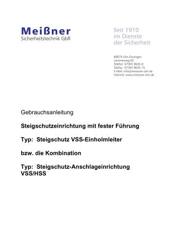 Gebrauchsanleitung_Kombination_VSS_HSS - Meissner ...