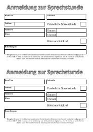 Formular Anmeldung Sprechstunde