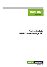 Verlegerichtlinie WITEC Kaschierlage SK