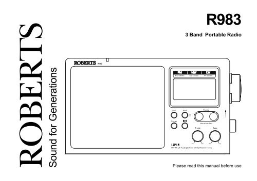 R983 Instruction Book - Roberts Radio