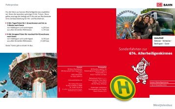 Sonderfahrten zur 674. Allerheiligenkirmes - RLG