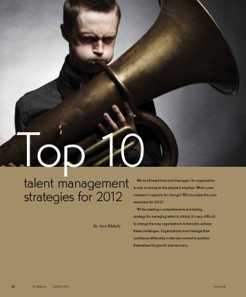 Top 10 talent management strategies for 2012 - WICPA
