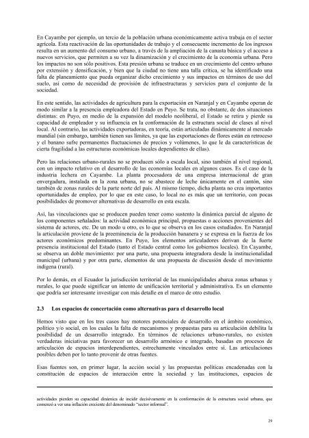 interfase urbano-rural en ecuador hacia un desarrollo territorial ...