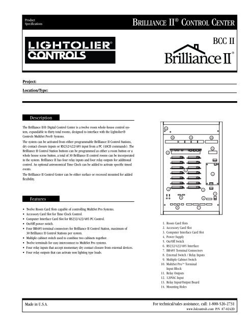 BCC II - Philips Lighting Controls