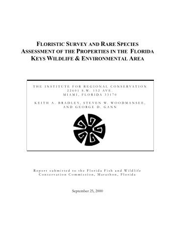 Report - Institute for Regional Conservation