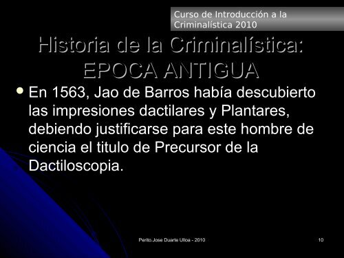 CRIMINALISTICA I - Justicia Forense