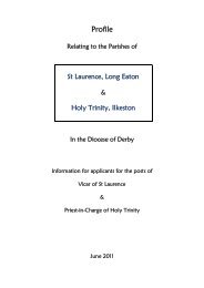 Profile - the Diocese of Derby