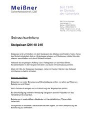 Steigeisen DIN 48 345 - Meissner Sicherheitstechnik