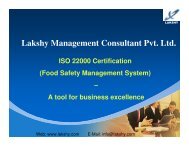 HACCP ISO 22000 awareness presentation - Lakshy