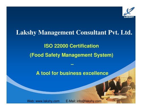 HACCP ISO 22000 awareness presentation - Lakshy