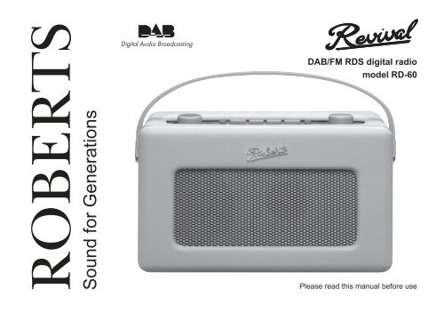 Product User Guide PDF - Roberts Radio