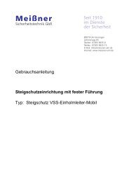 Steigschutzeinrichtung mit fester Führung -  Meissner ...