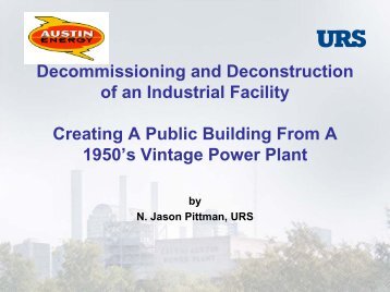 Decommissioning, Remediation, and Redevelopment of ... - IPEC