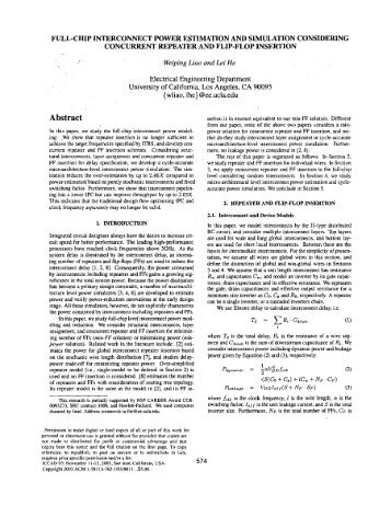 Full-chip interconnect power estimation and simulation ... - UCLA