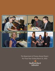 2011-12 Annual Report - Finance - Government of Newfoundland ...