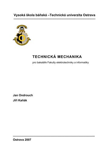 Ondrouch Jan: TechnickÃ¡ mechanika - VysokÃ¡ Å¡kola bÃ¡ÅskÃ¡ ...
